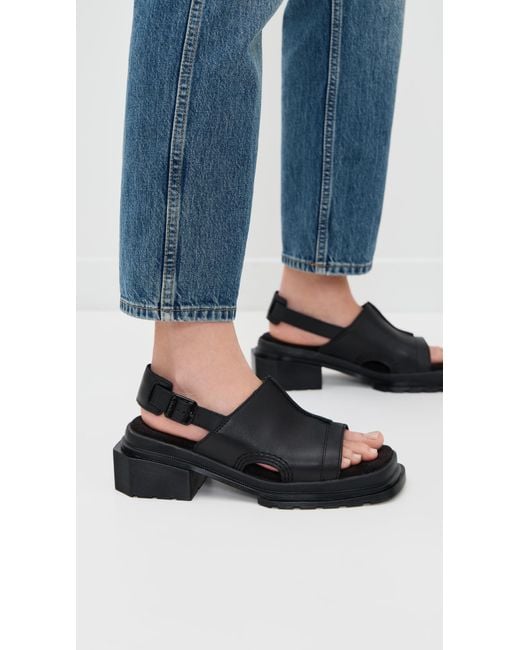 Dr. Martens Black Maybole Open Toe Wanama Sandals