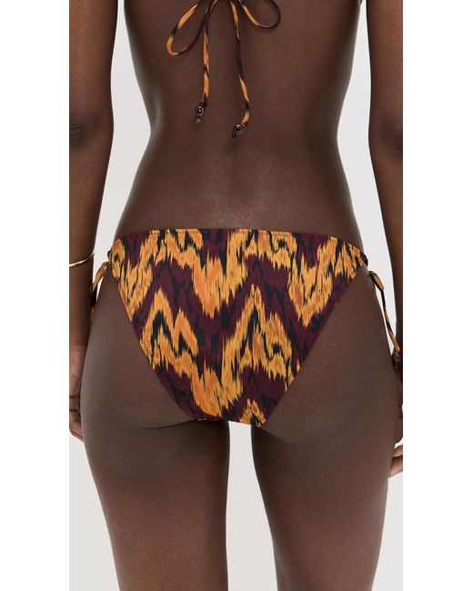 Ulla Johnson Brown Zoe Beaded String Bikini Bottoms