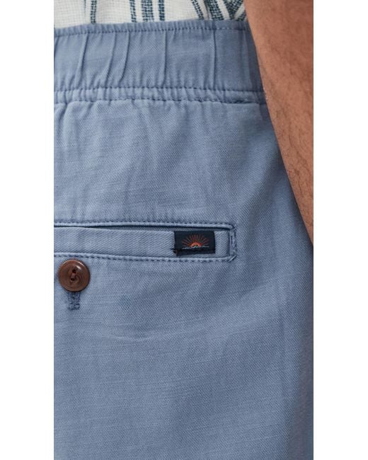 Faherty Brand Blue Essential Drawstring Shorts for men