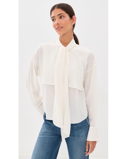 Veronica Beard White Darlis Blouse