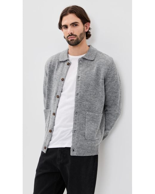 Rhythm Gray Mohair Whip Stitch Knit for men