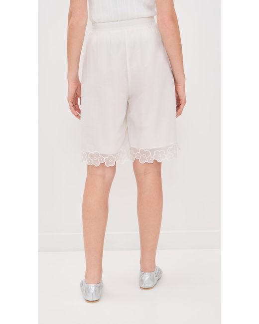 CECILIE BAHNSEN White Arya Shorts