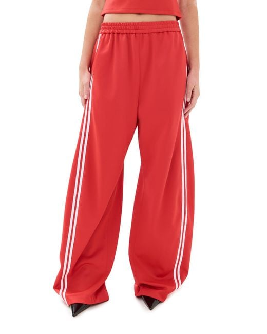 Tibi Red Active Knit Winslow Pants