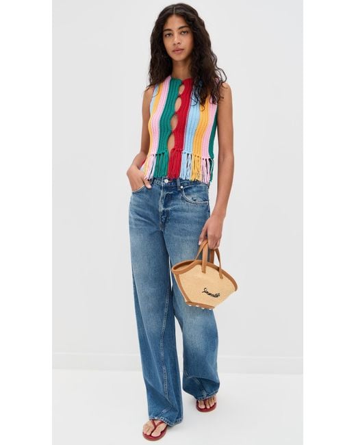 Line & Dot Red Chlo Top