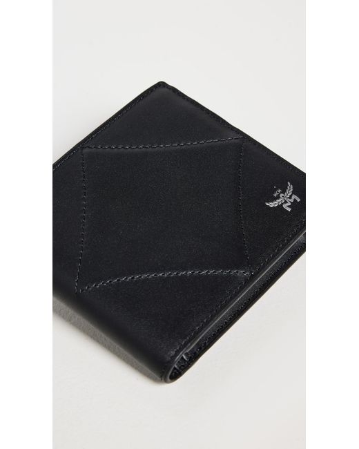 MCM Black Diamond Leather Small Wallet for men