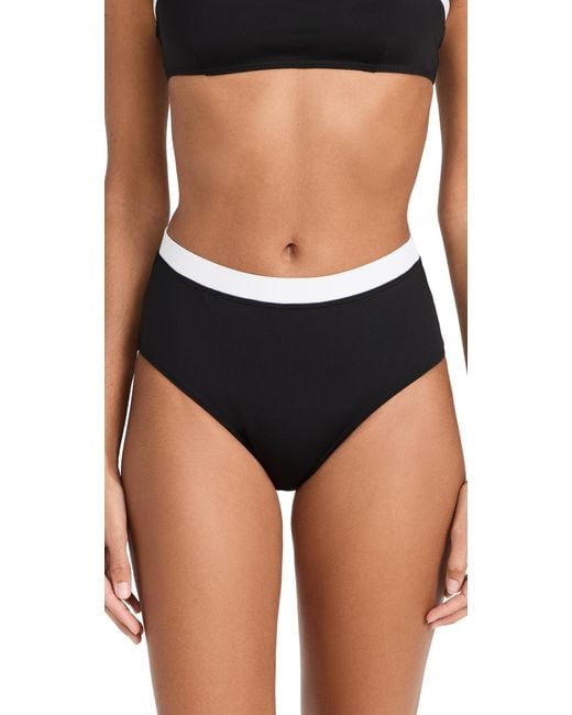 Staud Blue Devon High Rise Bikini Bottom