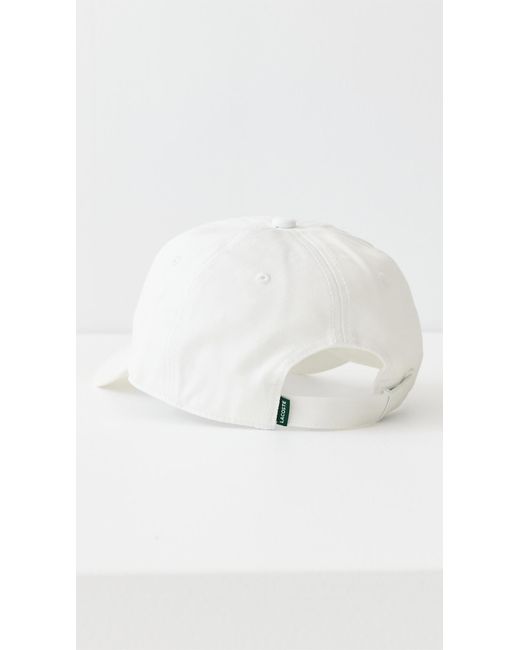 Lacoste Black Cotton Twill Front Logo Cap