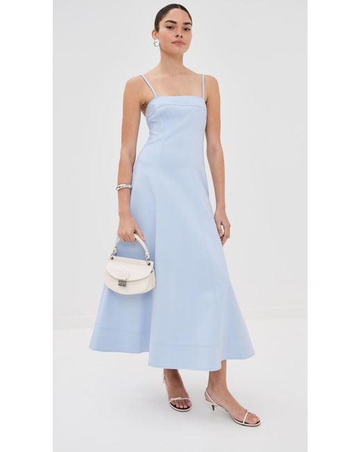 Jonathan Simkhai Blue Marisol Sleeveless Midi Dress