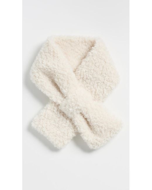 Hat Attack White Teddy Sherpa Pull Thru Scarf