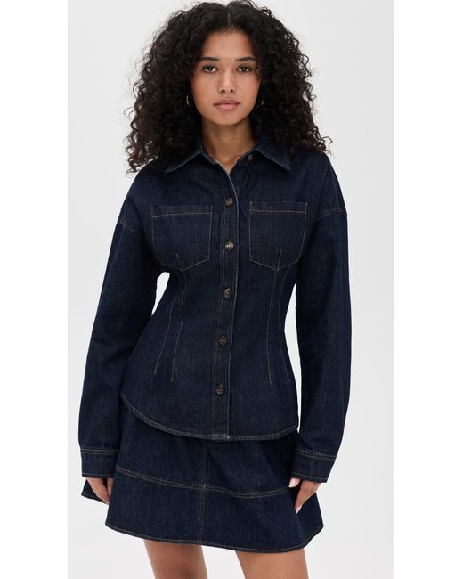 Line & Dot Blue Caryl Hourglass Jacket