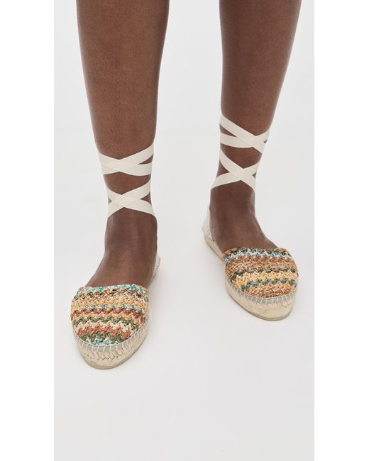 Manebí White Flat Valenciana Espadrilles
