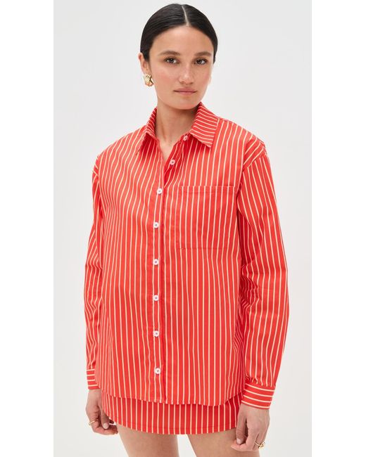 Bailey Rose Red Button Down Top