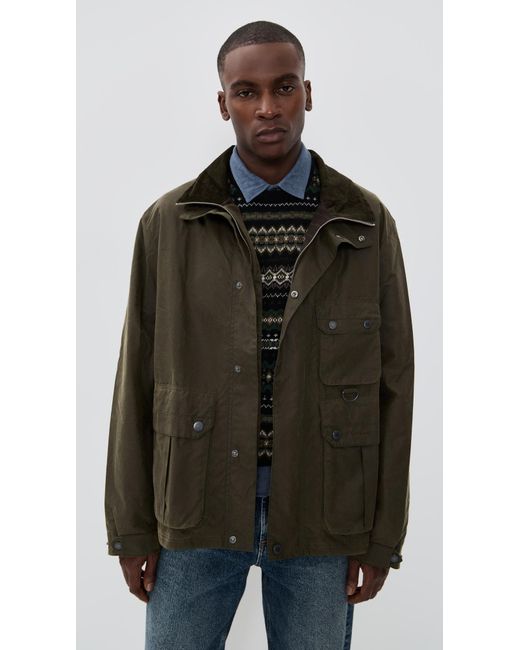 Barbour Black Re-Engineered Utility Bedale Wax Jacket for men