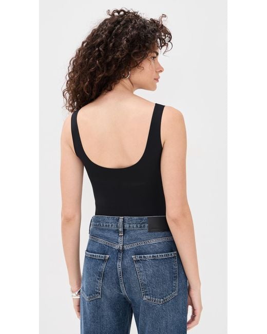 Commando Blue Neoprene Tank Bodysuit