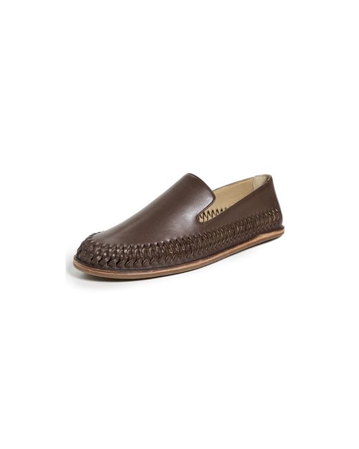 Vince Desmond Woven Leather Slip Ons Nutwood for Men | Lyst display picture 2