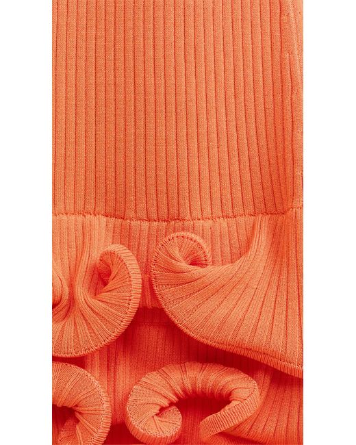 AMUR Orange Dray Midi Knit Dre Un Coral