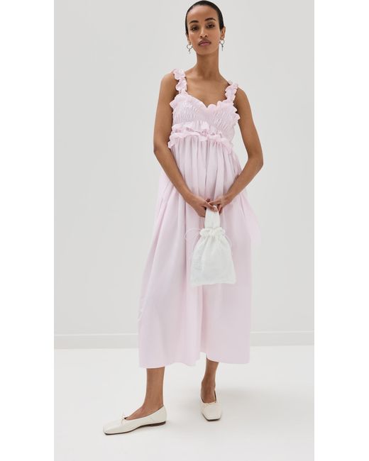 CECILIE BAHNSEN Pink Cotton Giovanna Dress