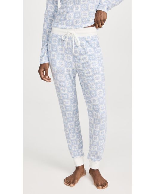 Z Supply Lounge Comfy Fair Isle Joggers in White Lyst