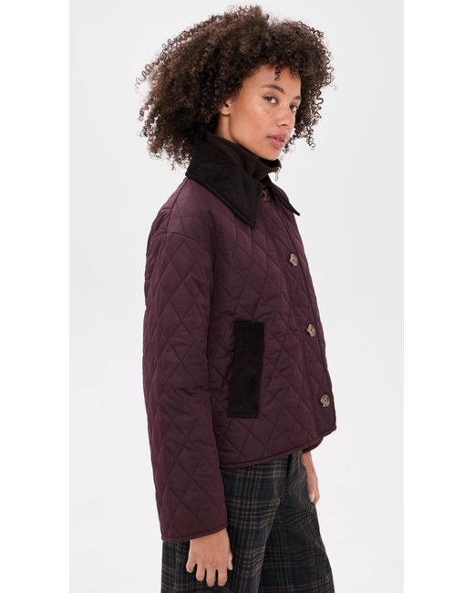 Barbour Purple Moira Quilted Jacket