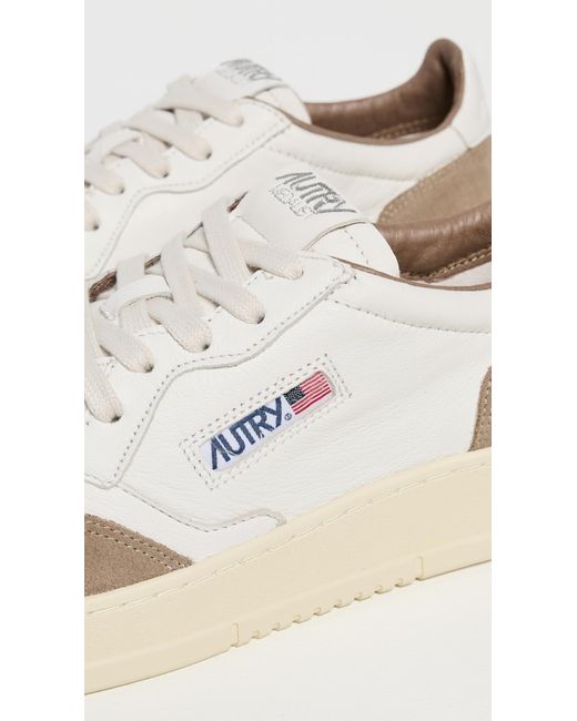 Autry White Medalist Low Sneakers for men