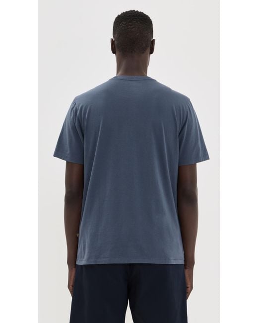Billy Reid Blue Washed Tee for men