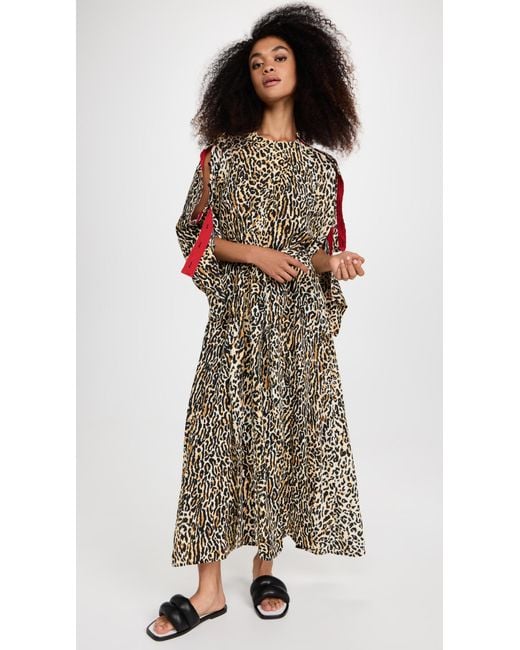 Proenza Schouler Multicolor Leopard Crepe Dress
