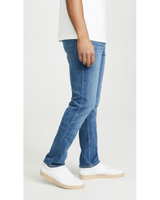 PAIGE Blue Federal Transcend Vintage Slim Straight Jeans for men