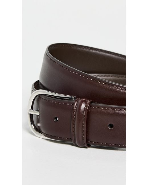 Andersons Black Leather Dress Belt for men