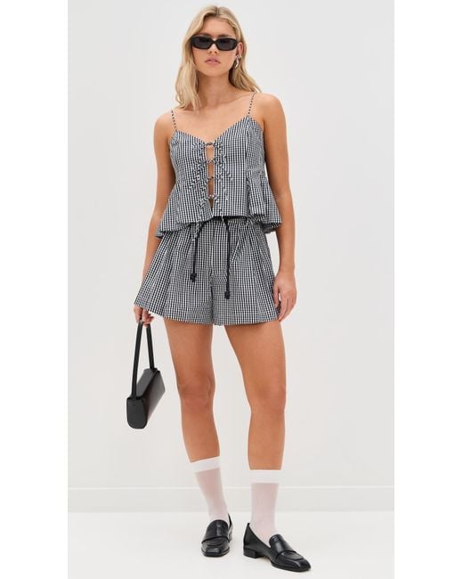 Sea Blue Neci Gingham Camisole