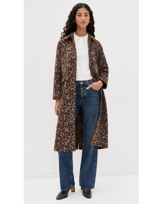 Madewell Blue Single Breasted Topcoat