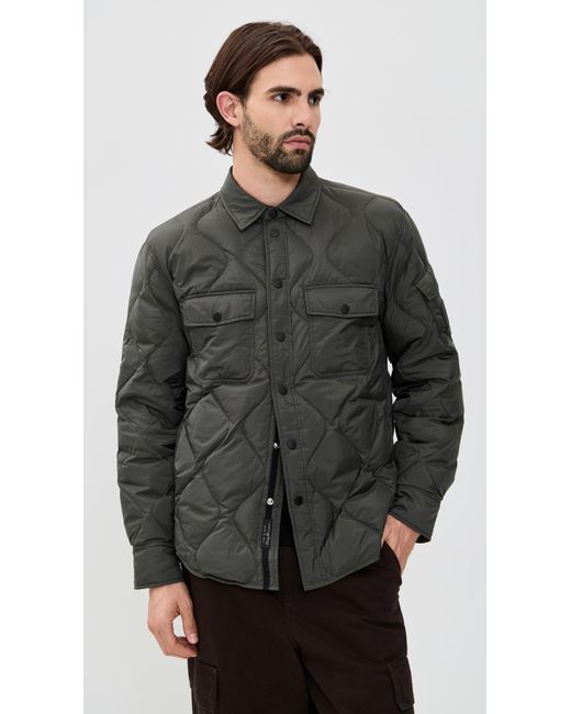 Rag & Bone Black Padded Dane Shirt Jacket for men