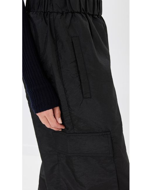 Tibi Black Crispy Nylon Pull On Joggers
