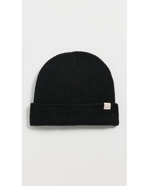 Marine Layer Black Tahoe Beanie for men