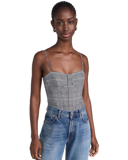 Cami NYC Blue Monet Thong Bodysuit