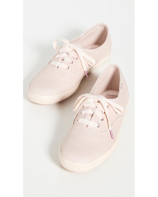 Keds Canvas X Kate Spade New York Champion Glitter Sneakers in Pink | Lyst