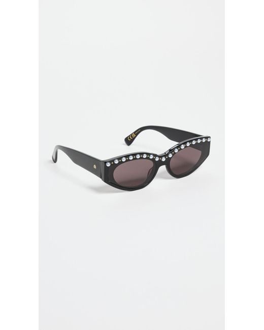 Lele Sadoughi Black Catalina Cat Eye Sunglasses