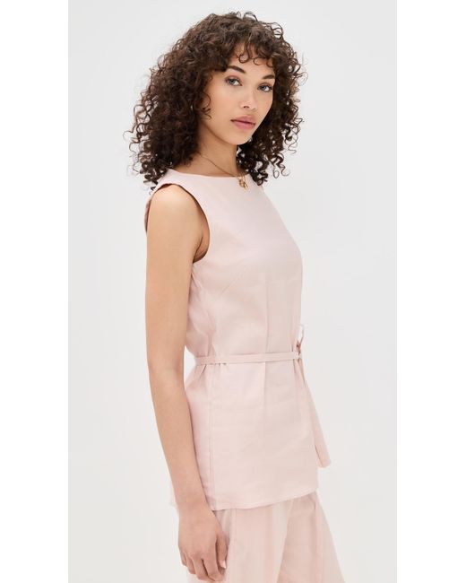 Rag & Bone Pink Holland Linen Tunic