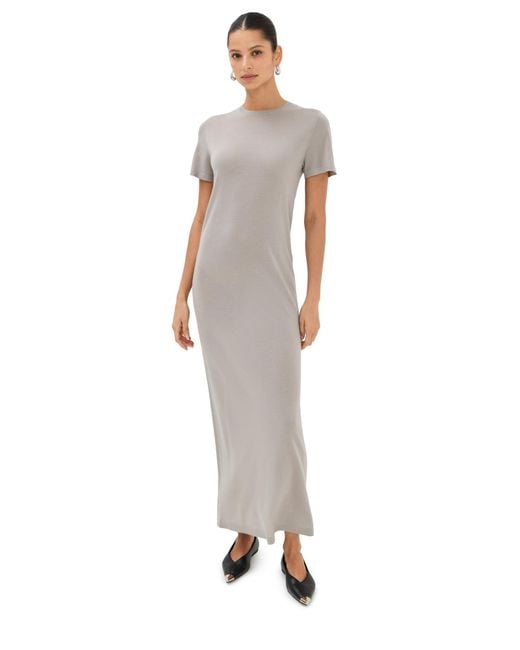 Co. Knit T-Shirt Dress in White | Lyst