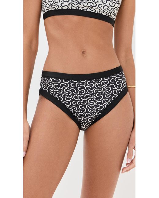 Sea Blue Panna Color Block Reversible Bikini Bottoms