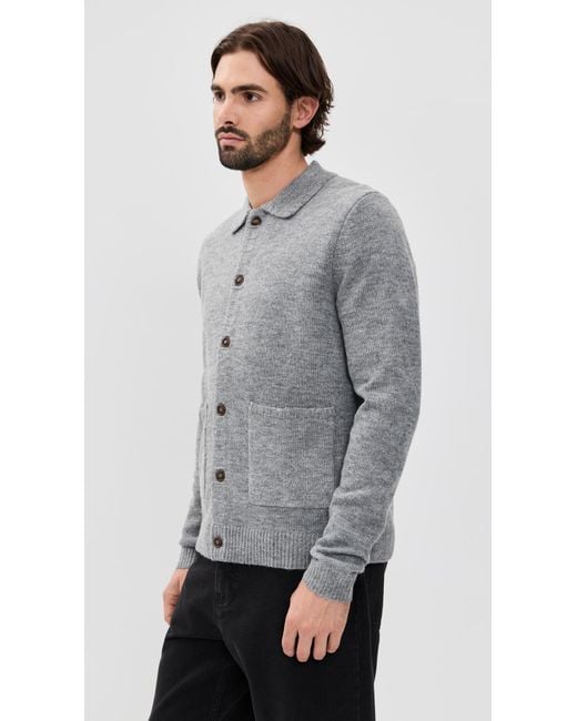 Rhythm Gray Mohair Whip Stitch Knit for men