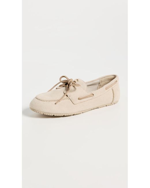 COACH White Sculpted C Boat Shoe