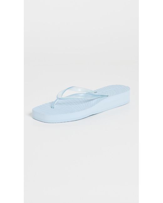 Sleeper Blue Platform Jelly Flip Flops