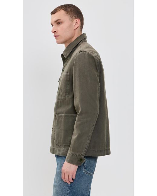 Alex Mill Black Garment Dyed Work Jacket for men
