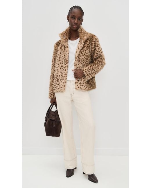 Bailey Rose Brown Leopard Fur Coat