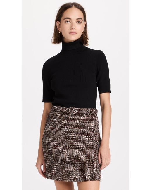 Theory Tweed Knit Combo Dress in Black | Lyst