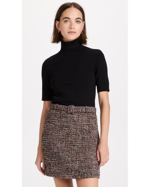 Theory Tweed Knit Combo Dress in Black Lyst