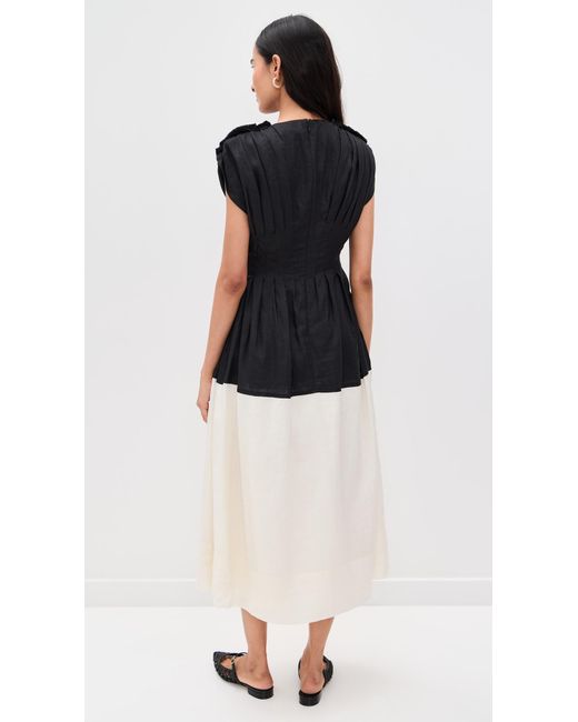 Sea Black Nicola Ramie Tank Midi Dress