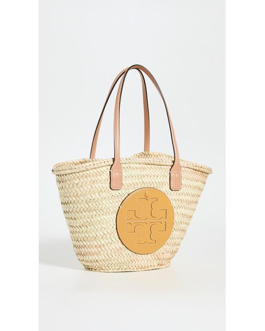 Tory Burch Ella Straw Basket Tote Lyst