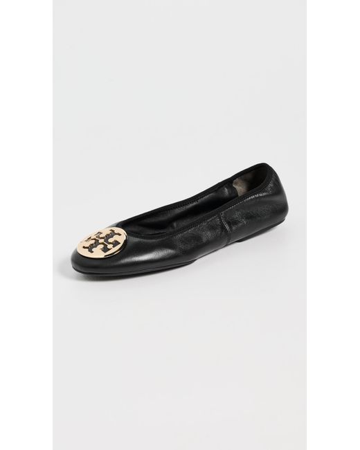 Tory Burch Black Reva Travel Ballet Flats