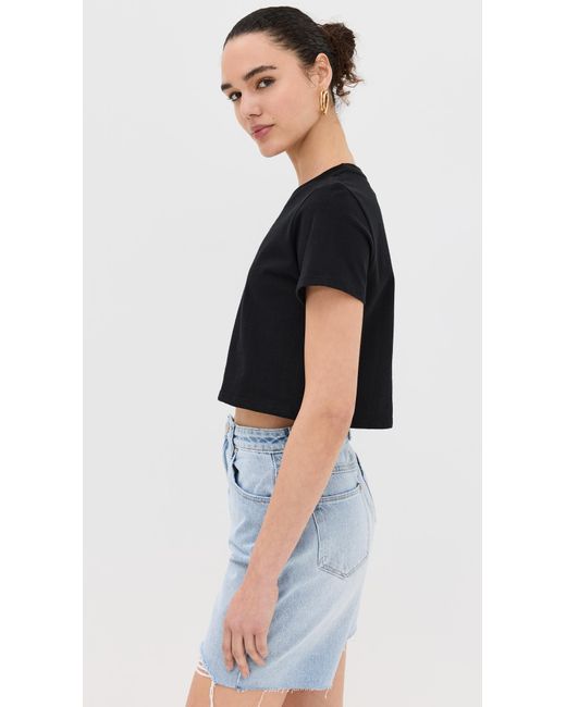Reformation Black Reforation Cropped Caic Crew Tee Back